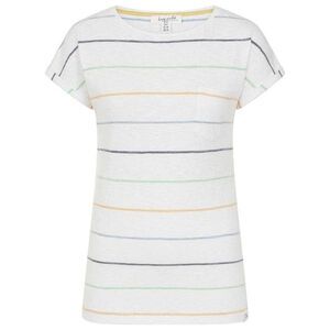 Lazy Jacks Womens/Ladies Striped Textured T-Shirt / White/Green